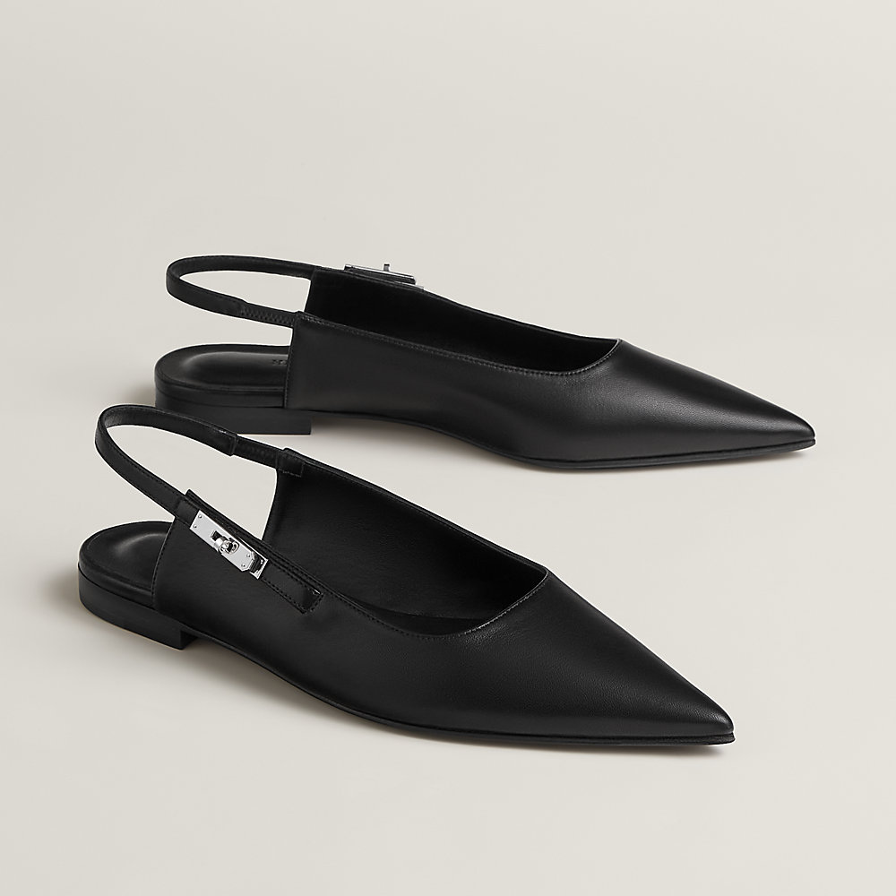 【美品】offen オッフェン pointed-FRIN / BLACK 38 Lovely slingback | Hermès USA